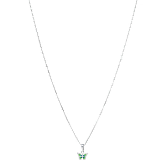 Silver Chain with Butterfly Pendant
