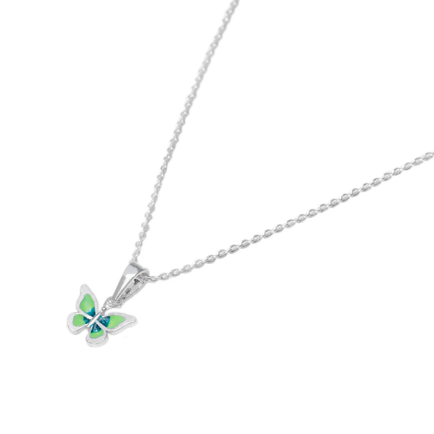 Silver Chain with Butterfly Pendant